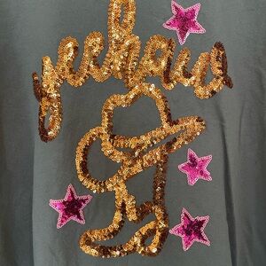 Sequin Cowboy Tunic - Gray and Gold